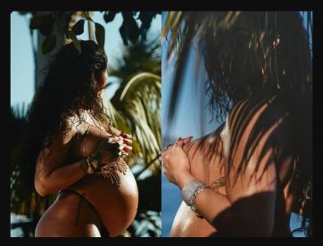 Rihanna la rompió con una candente sesión de fotos en topless que hizo durante su primer embarazo