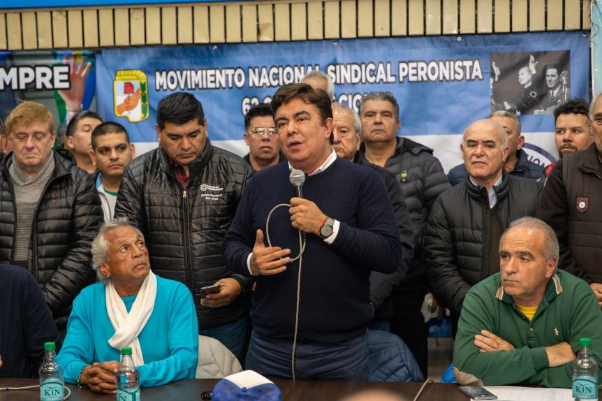 Espinoza sumó el apoyo de los trabajadores con la formación de la Mesa Sindical Peronista