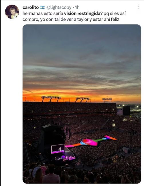 Taylor Swift llega por primera vez a Argentina estallaron los memes por la venta de entradas con “visión restringida”