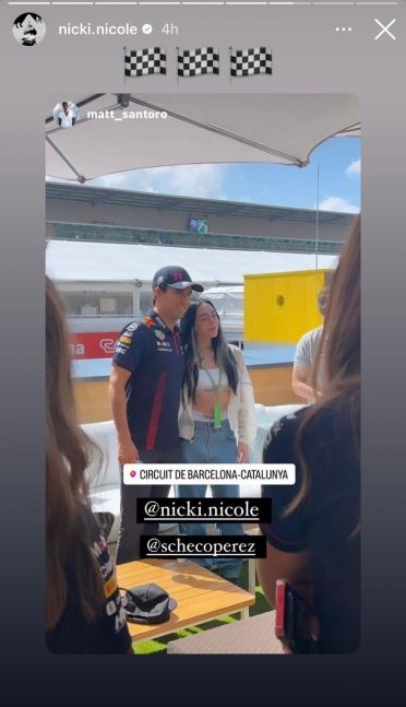 Nicky Nicole estuvo presente en el Gran Premio de España: Me encanta ver las carreras