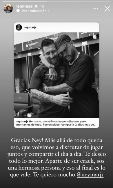 Los afectuosos mensajes de Lionel Messi y Neymar Jr tras finalizar su contrato con el PSG