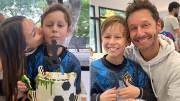 Pampita y Benjamín Vicuña se mostraron unidos en el cumpleaños de su hijo