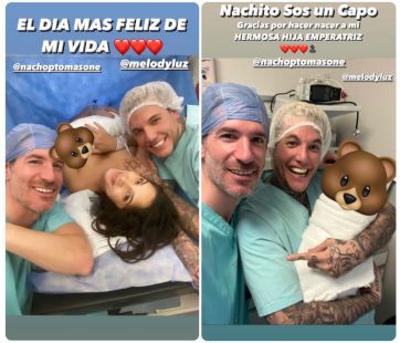 Alex Caniggia y Melody Luz dieron a conocer el nombre de su hija pero no mostraron su rostro