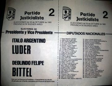 Todas las boletas desde 1983 hasta hoy