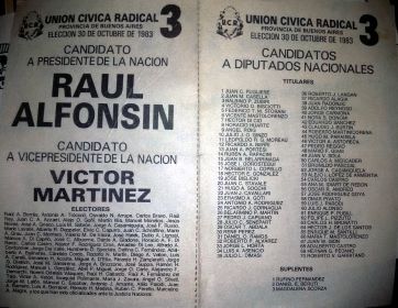 Todas las boletas desde 1983 hasta hoy