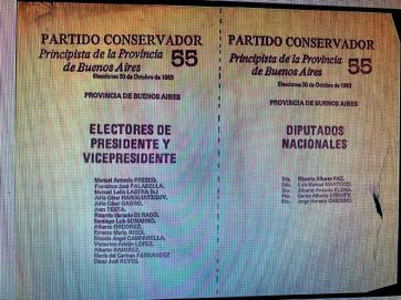 Todas las boletas desde 1983 hasta hoy