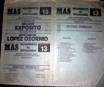 Todas las boletas desde 1983 hasta hoy