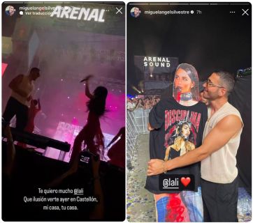 El tremendo beso que se dieron Lali Espósito y Miguel Ángel Silvestre en pleno show