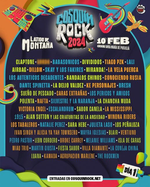 Cosquín Rock 2023: se reveló la grilla completa con todos los artistas que participarán del evento