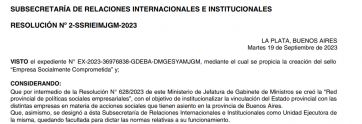 Provincia etiquetará con el sello “Empresa Socialmente Comprometida”