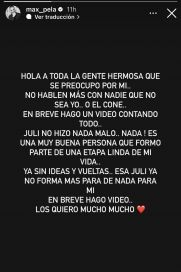 Maxi Giudici rompió el silencio después de su intento de suicidio y sorprendió con su declaración