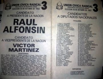 Los intendentes del 83, la boleta en blanco y negro, los electores y casi nada de mujeres