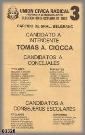 Los intendentes del 83, la boleta en blanco y negro, los electores y casi nada de mujeres