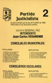 Los intendentes del 83, la boleta en blanco y negro, los electores y casi nada de mujeres