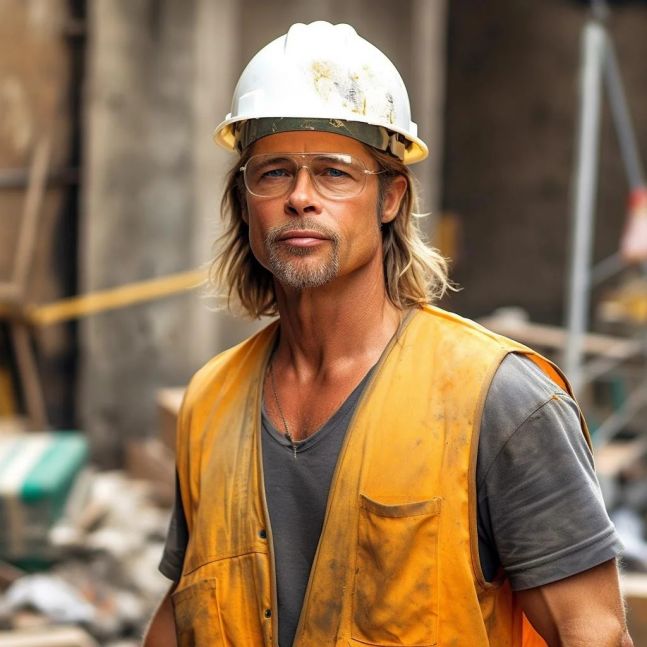 Desde Brad Pitt obrero hasta Beyoncé verdulera, así se verían las celebridades trabajando en empleos comunes