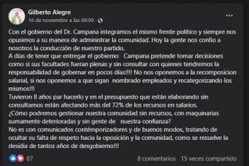 A las patadas en distrito de Juntos: intendente entrante acusa al actual de inflarle los números