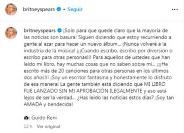 Britney Spears: “Nunca volveré a la industria de la música”