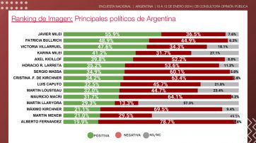 Encuesta: a un mes de gobierno, la imagen de Javier Milei se mantuvo estable