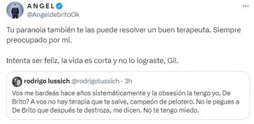 Ángel de Brito y Rodrigo Lussich en una escandalosa pelea en redes