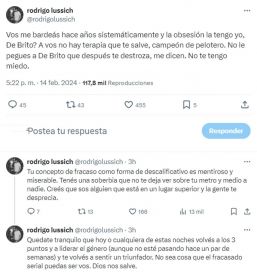 Ángel de Brito y Rodrigo Lussich en una escandalosa pelea en redes