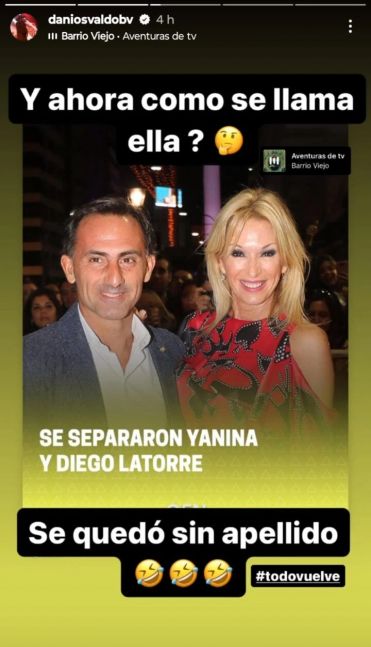 Daniel Osvaldo se burló de la separación de Yanina Latorre y ella lo defenestró