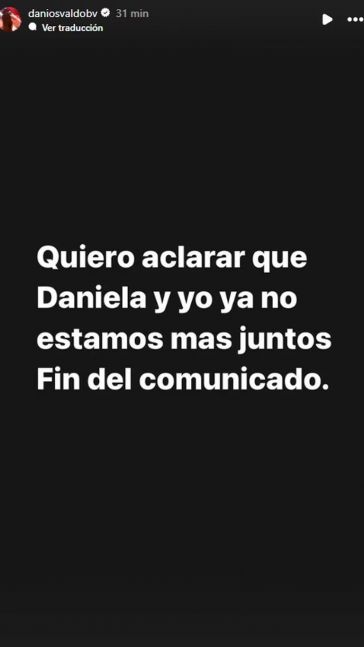 Daniel Osvaldo y Daniela Ballester pusieron punto final a su relación