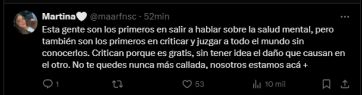 Tini le respondió a una hater y su respuesta fue contundente