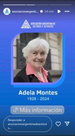 Murió Adela Montes, ícono del periodismo de espectáculos