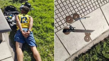 Detuvieron a un joven que quiso entrar a la Casa de Gobierno con un machete