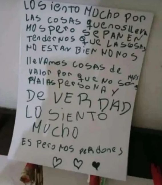 Entraron a robar a un jardín de infantes y dejaron una carta pidiendo perdón: No somos malas personas