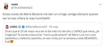 Tremendo cruce entre una hater y María Becerra por el 25 de mayo