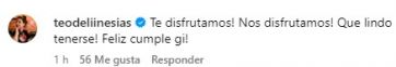 Gime Accardi realizó un emotivo posteo por su cumpleaños