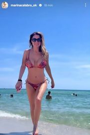 Marina Calabró viajó a Miami y lució un bikini super hot