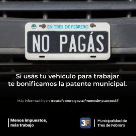 Municipio PRO no cobrará la patente municipal a los vehículos que se usen para trabajar