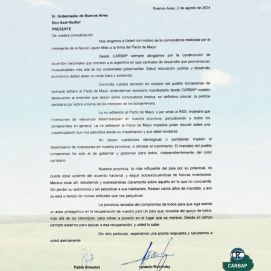 CARBAP envió una dura carta al Gobernador por no adherir al RIGI