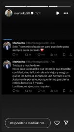 Martín Ku y su novia Marisol anunciaron que perdieron el embarazo