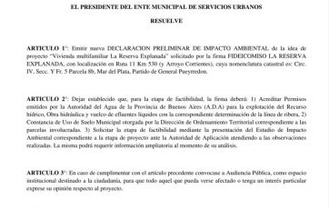 Mar del Plata: un emprendimiento inmobiliario que espera el Ok de la Provincia