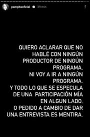 Pampita explotó contra los rumores que confirmaban su asistencia al programa de Susana