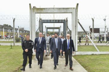 Rosenkrantz, el presidente de la Suprema Corte y ministro bonaerense juntos en San Martín