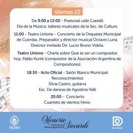 Dolores relanza el Festival Siccardi: sentido de pertenencia a través de la música y la cultura