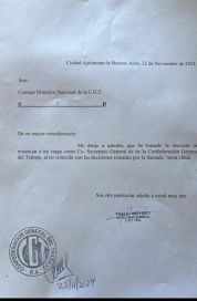 Pablo Moyano renunció como Secretario General de la CGT