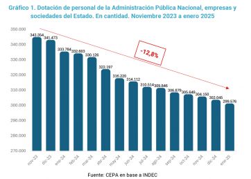 Reducción del empleo público: hubo una caída del 12,8%