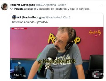 Ari Paluch hizo un “chiste” en la radio que causó indignación entre los internautas