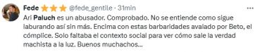 Ari Paluch hizo un “chiste” en la radio que causó indignación entre los internautas