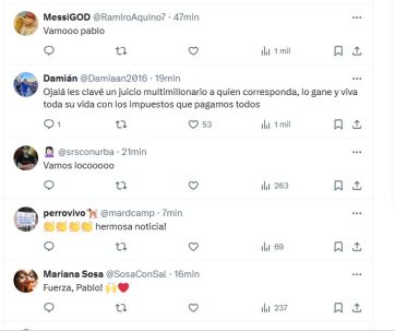 Pablo Grillo recibió el alta médica después de casi tres meses de internación