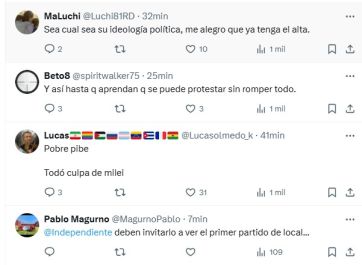 Pablo Grillo recibió el alta médica después de casi tres meses de internación