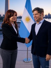 La inteligencia artificial imagina la reconciliación entre Cristina y Kicillof