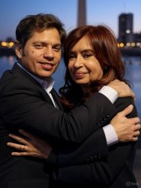 La inteligencia artificial imagina la reconciliación entre Cristina y Kicillof