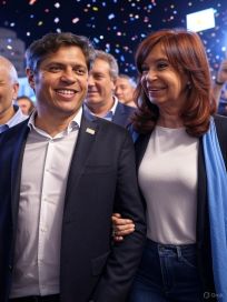 La inteligencia artificial imagina la reconciliación entre Cristina y Kicillof