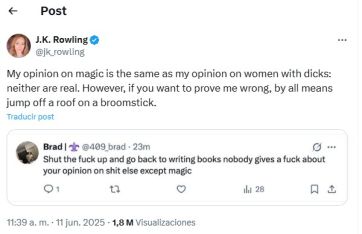 J.K. Rowling comparó a las personas transexuales con la magia por ser irreales